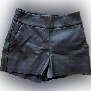 Faux leather shorts